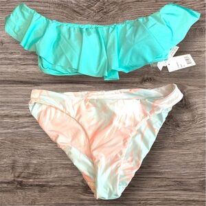 Trina Turk Bikini Swimsuit Women’s swimsuit Volcom low rise teal 2 piece bathing